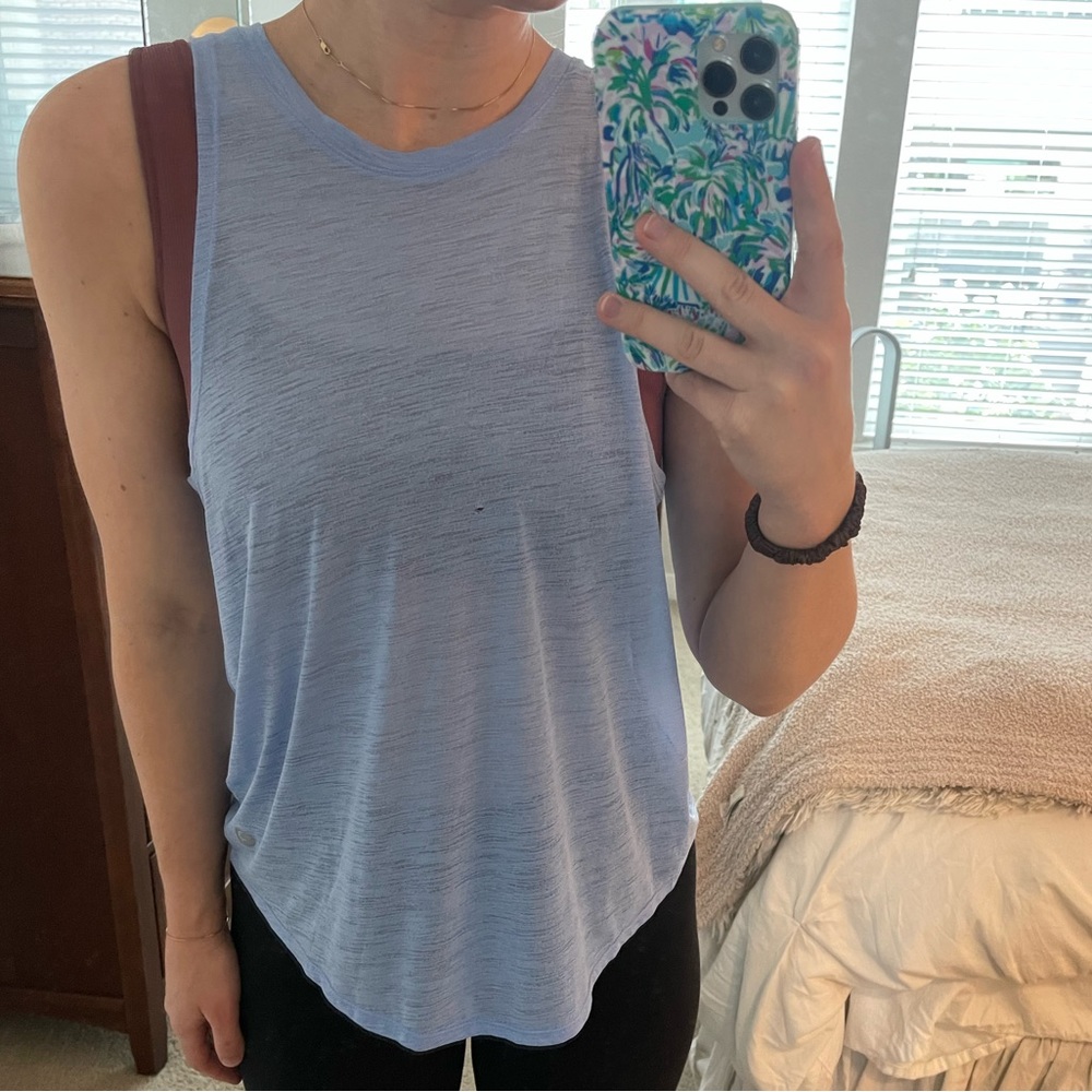 Blue Open Back Tank